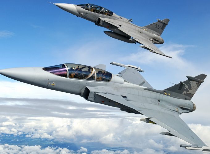Wallpaper Saab JAS 39 Gripen, fighter aircraft, Swedish Air Force, Military 4936014385